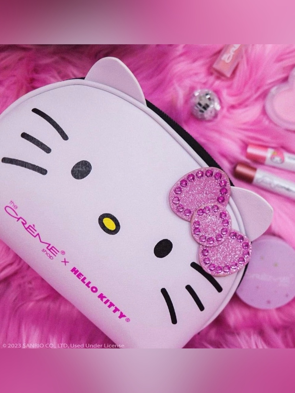 New The Crème Shop x Hello Kitty Bling Bling Makeup Pouch - LE